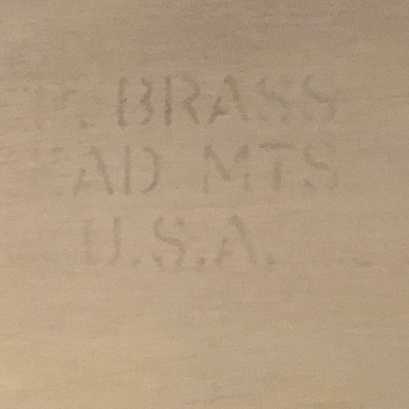 Copper under Silver plate large ornate serving tray marked Lion foot 1” pedestal - Picture 2 of 8